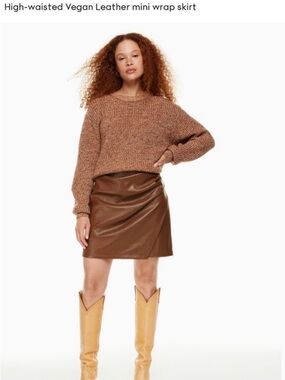NWOT Aritzia Angie Vegan Leather Mini Skirt
